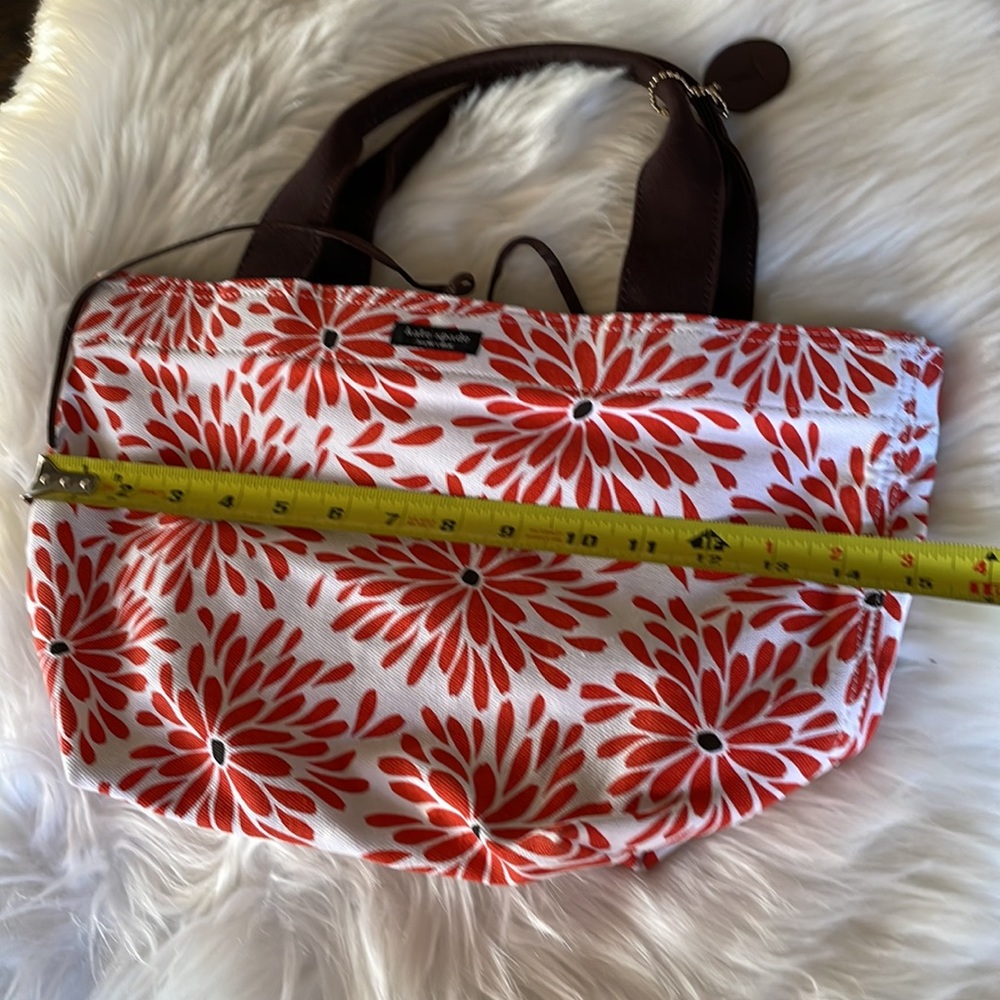 Kate Spade ♠️ floral canvas tote EUC - Picture 6 of 8